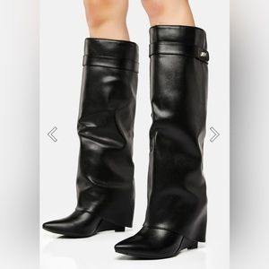 Azelia Wang Fold Over Boot 6.5 Womens